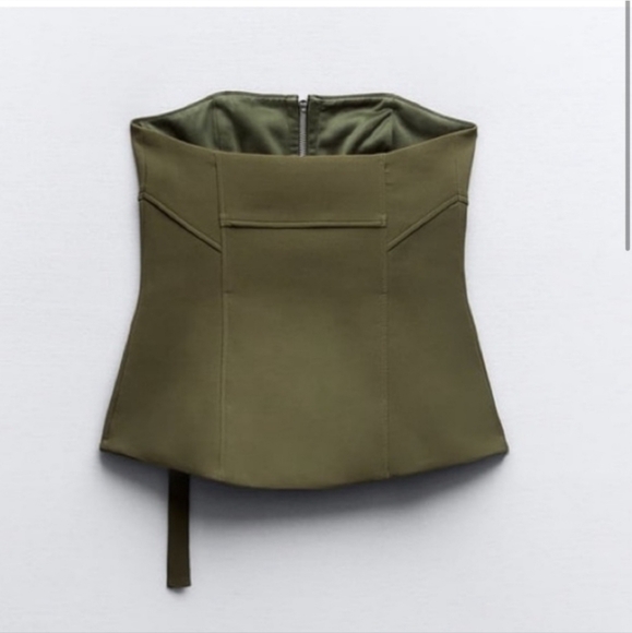 ZARA STRAPLESS TOP WITH POCKETS SIZE M- NWT - Picture 8 of 9